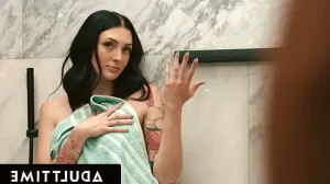 ADULT TIME – Charlotte Sins CAUGHT Riding Dildo In Shower, Uses Her Roomie’s Cock To Finish The Job!